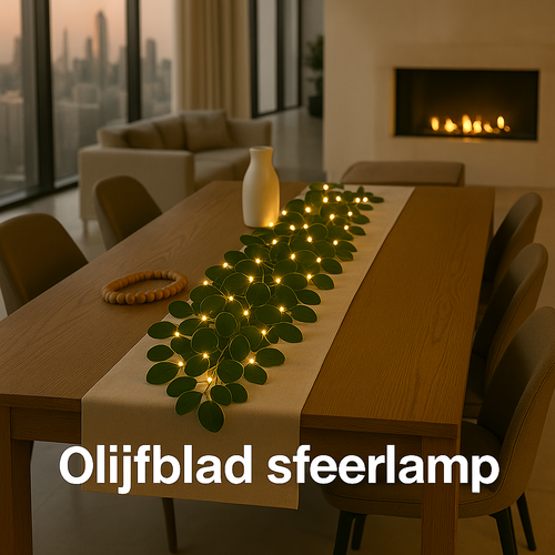 Olijfblad Sfeerlamp met LED-Slinger
