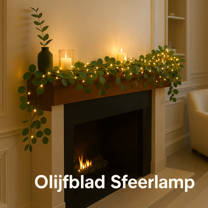 Olijfblad Sfeerlamp met LED-Slinger