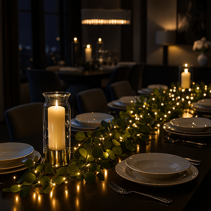 Olijfblad Sfeerlamp met LED-Slinger