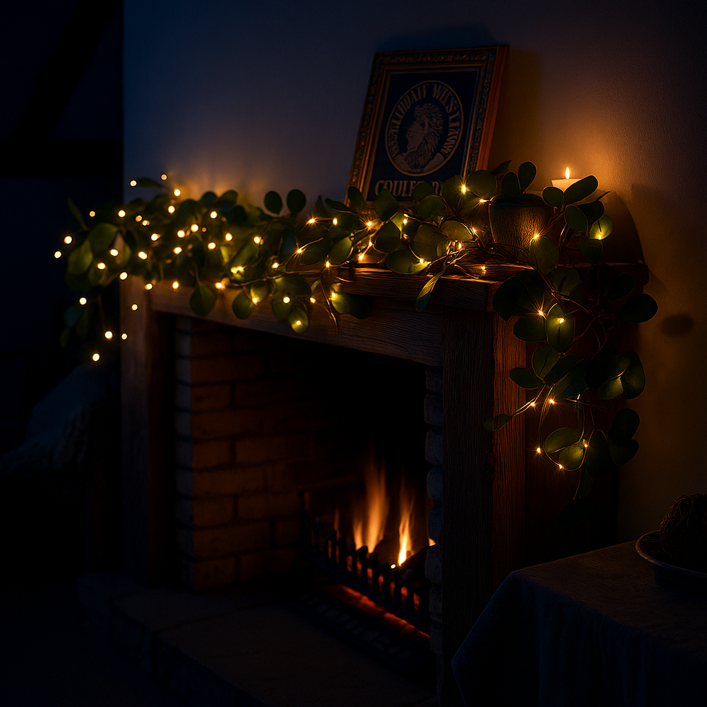 Olijfblad Sfeerlamp met LED-Slinger