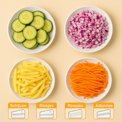 SwiftSlice™ – De slimme, veilige en snelle manier om groenten te snijden