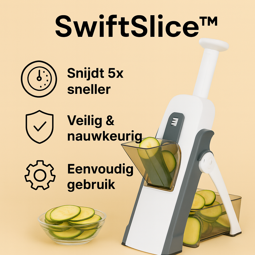 SwiftSlice™ – De slimme, veilige en snelle manier om groenten te snijden