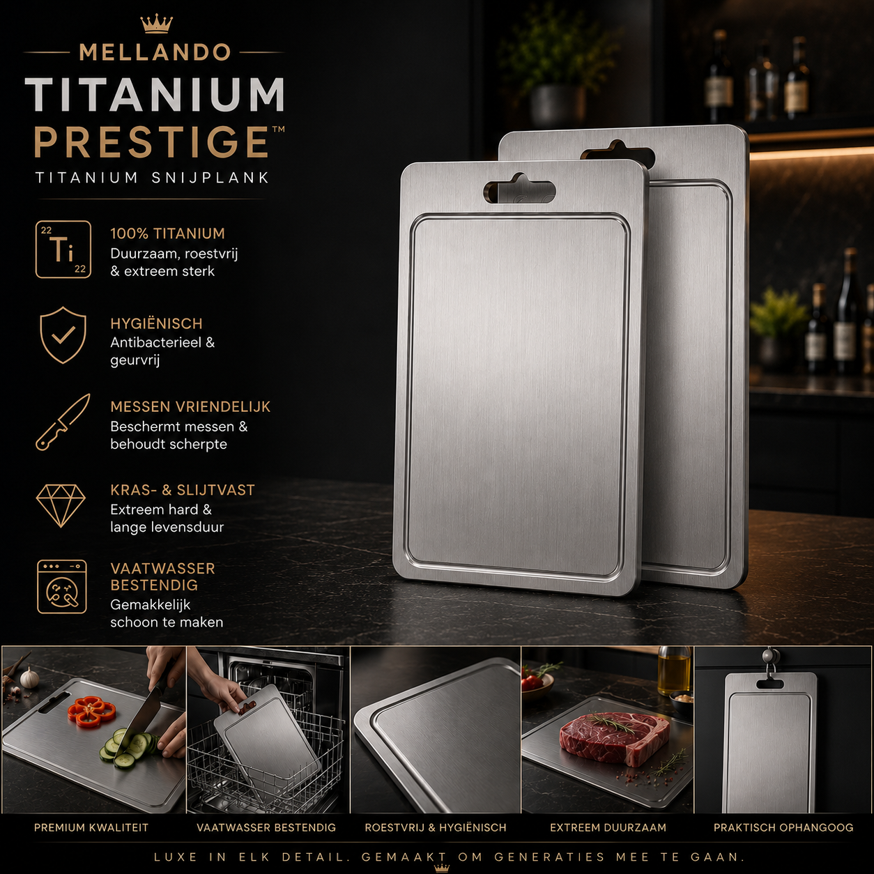 Mellando Titanium Prestige™ - Snijplank