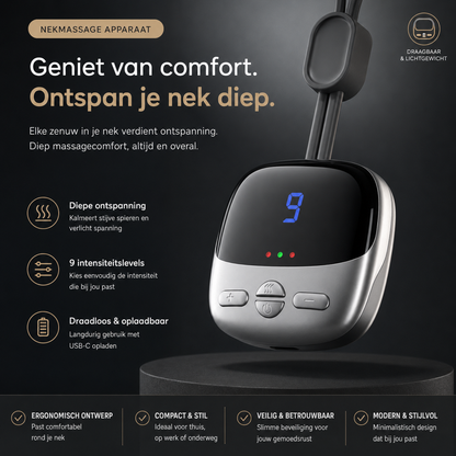 Nekmassage met EMS & Warmtetherapie-oplossing voor nekpijn, stijve spieren