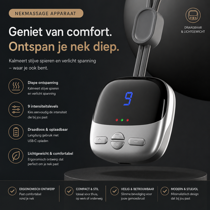 Nekmassage met EMS & Warmtetherapie-oplossing voor nekpijn, stijve spieren