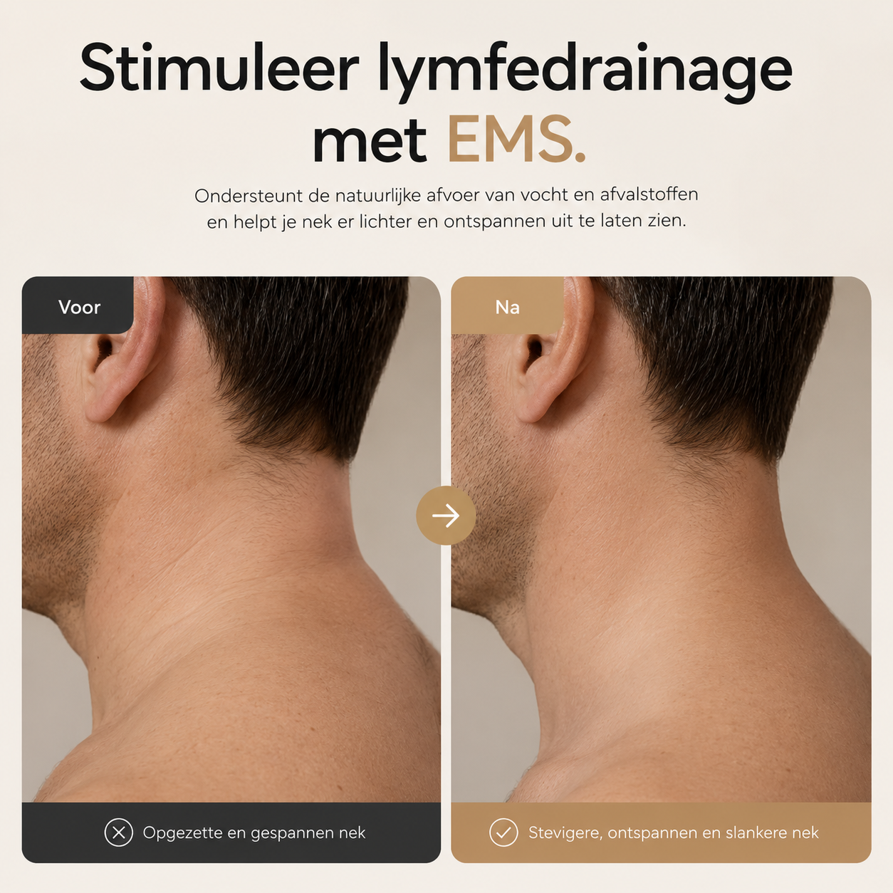 Nekmassage met EMS & Warmtetherapie-oplossing voor nekpijn, stijve spieren