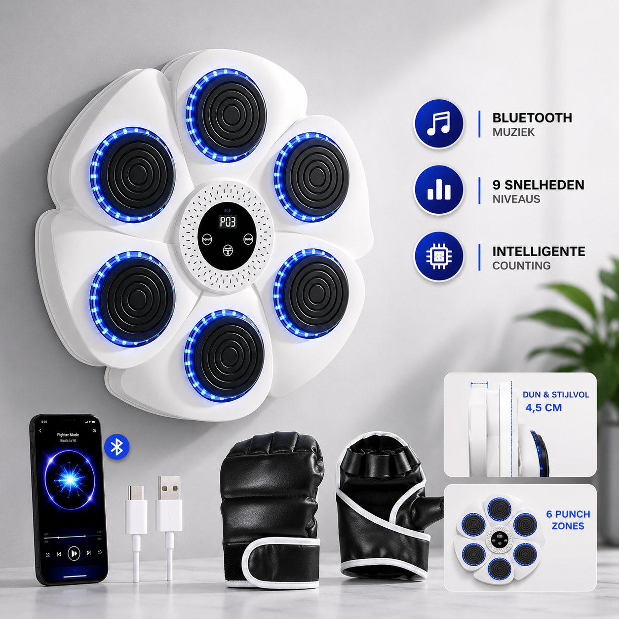 BoxPro™ Family Strike Pro-boksmachine voor het hele gezin